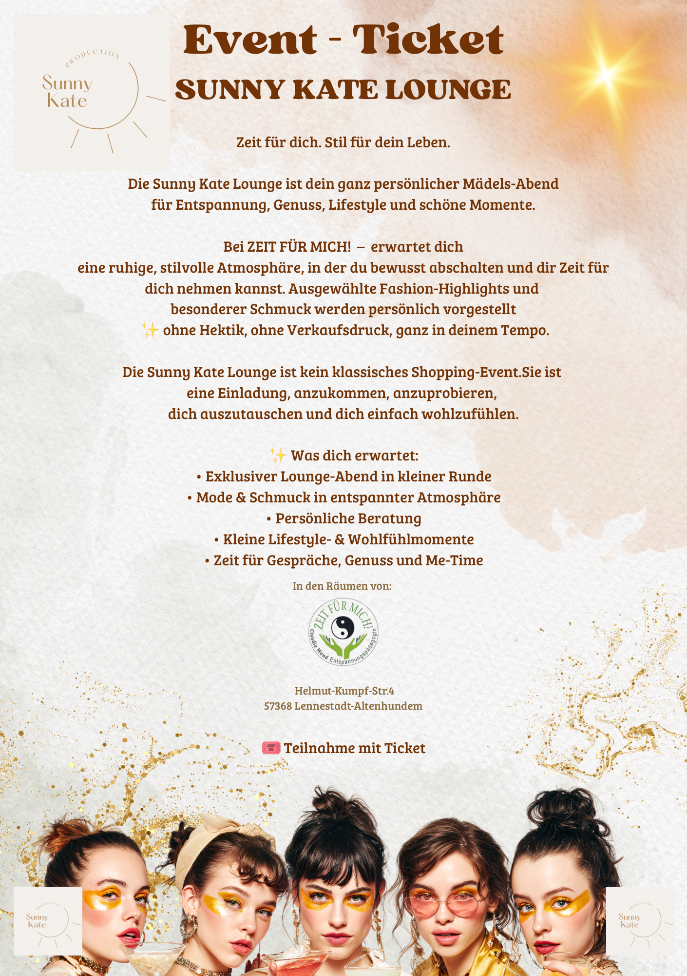 Exklusive Fashion & Schmuck Event-Party 🧡 Sunny Kate Lounge 🧡