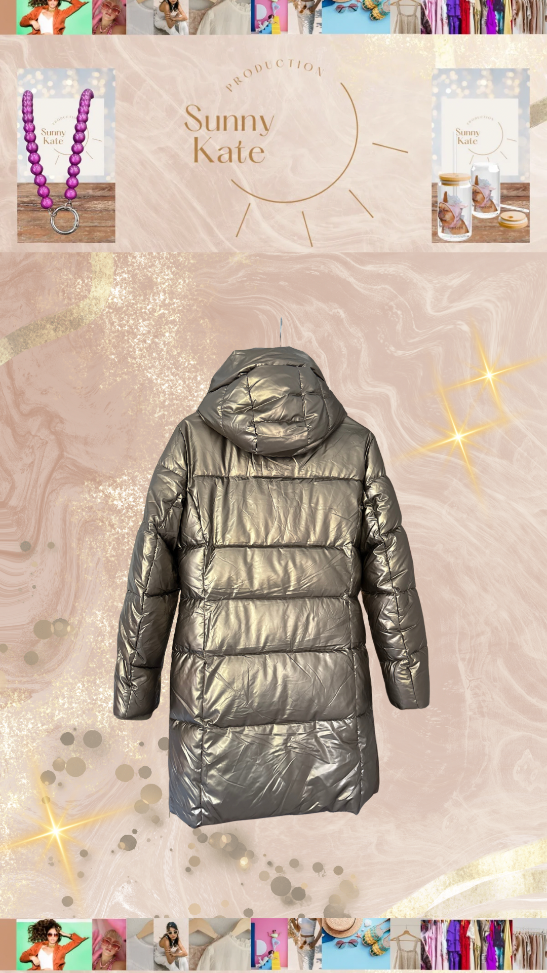 Frost & Shine“ Metallic Coat Gr. S 36/38