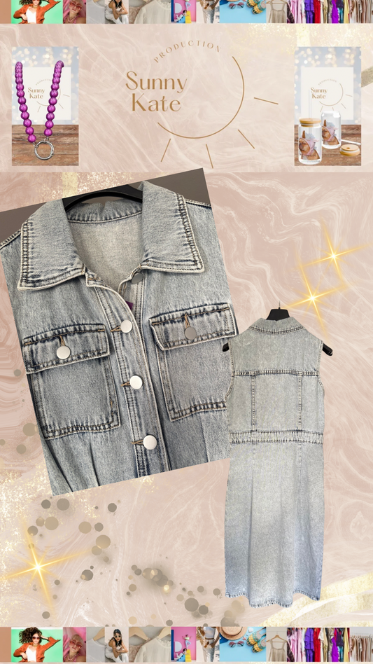 Casual Chic Denim Dress 36/38/40