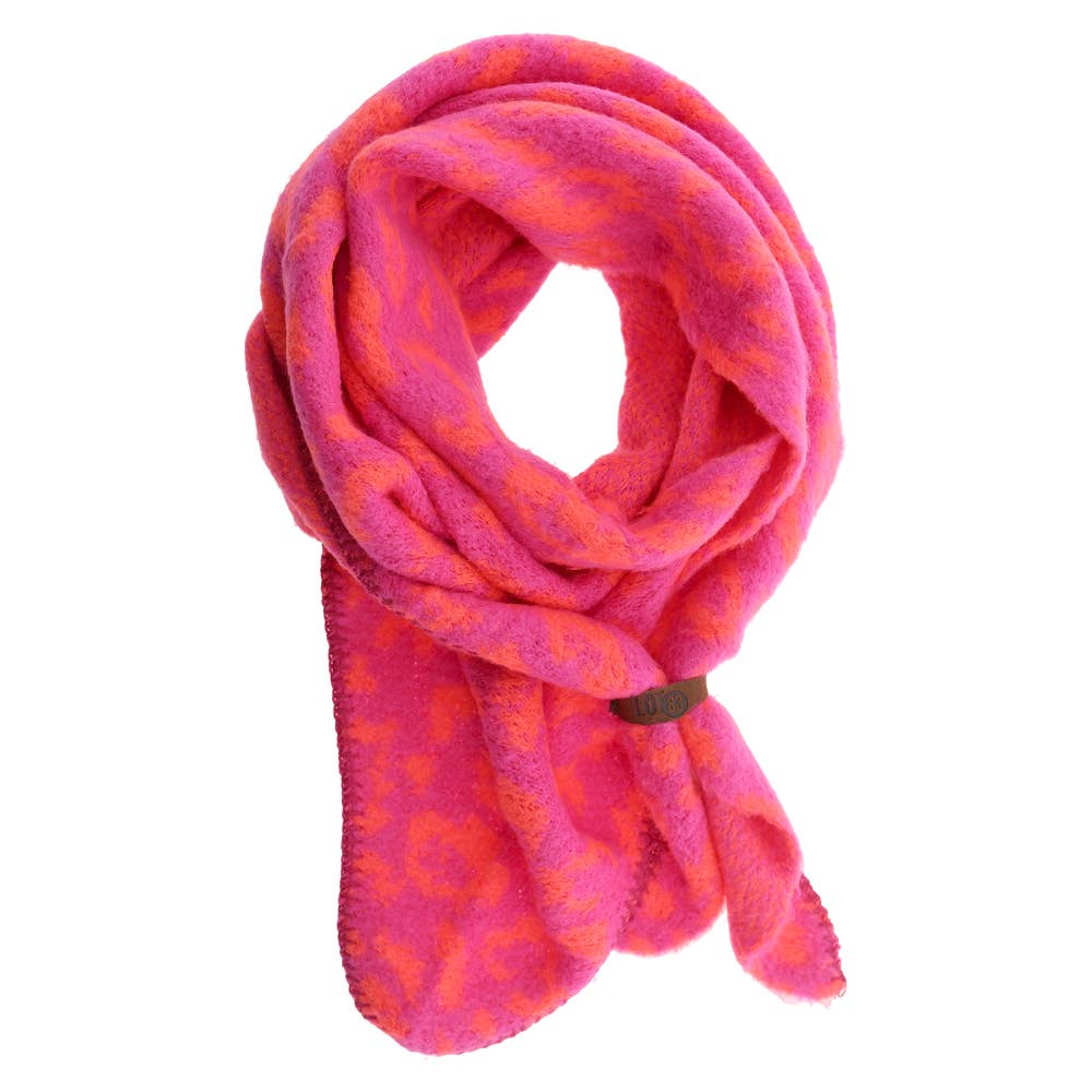 Schal Nina Leopard Fuchsia