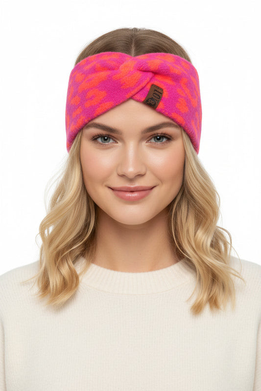 Stirnband Pip Leopard Neonpink