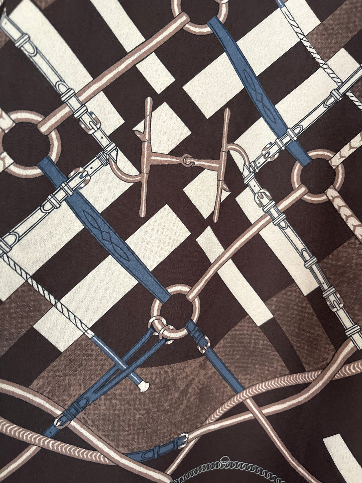 Gemusterter Longblazer - Mantel aus Wildlederimitat – braun & beige (Gr. 40–46)