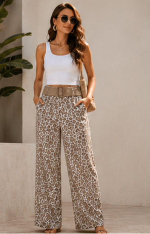 Leo Palazzohose „Safari Chic“ – Onesize Gr. 36-42