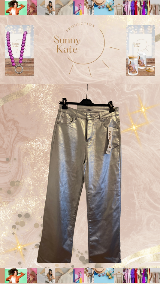 Silver Glam Jeans – Dein Statement-Look mit Wow-Faktor Gr. 42