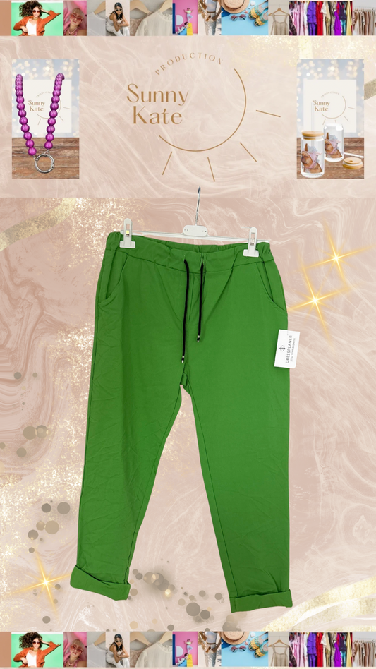 Bella Verde – Fließende Stretch-Hose Made in Italy
(Gr. 42–46)