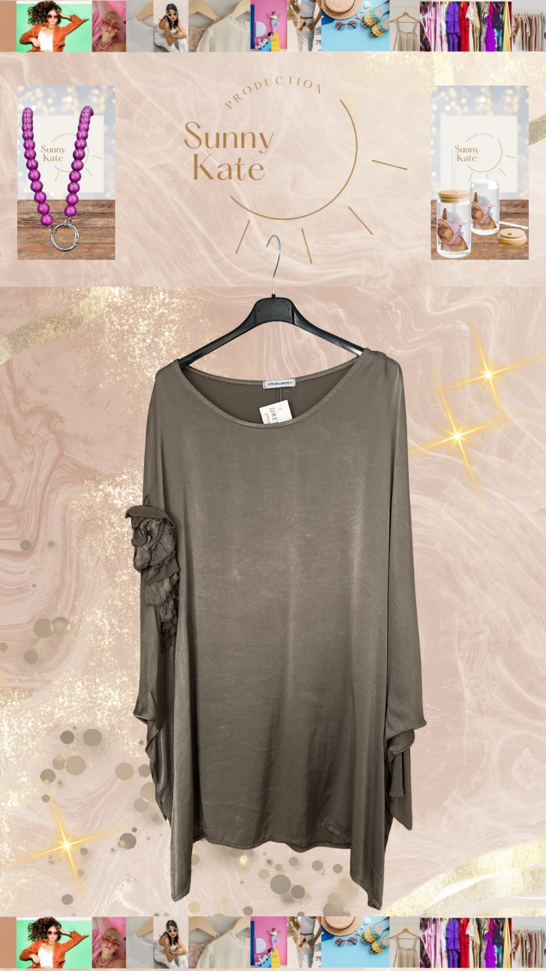 Silva Flow“ – Fließendes Oversize-Shirt Made in Italy
(Gr. 44–50)