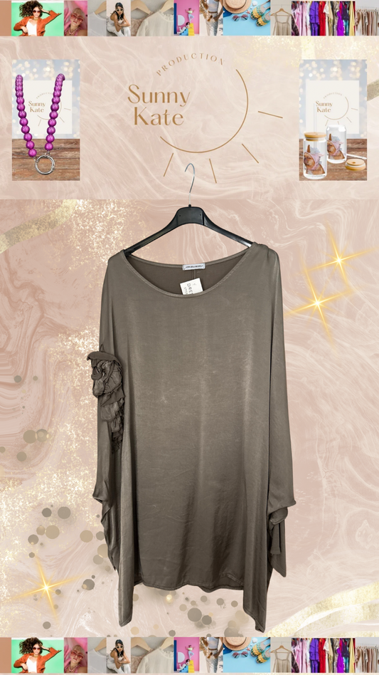 Silva Flow“ – Fließendes Oversize-Shirt Made in Italy
(Gr. 44–50)