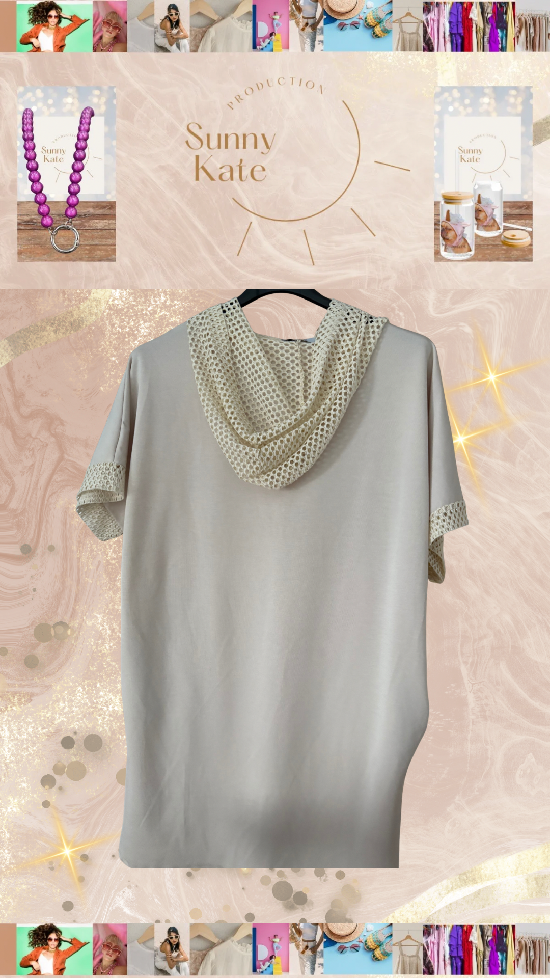 „Pure Lumière“ – Soft-Tunika mit Netz-Details
Natur · Gr. 42–48