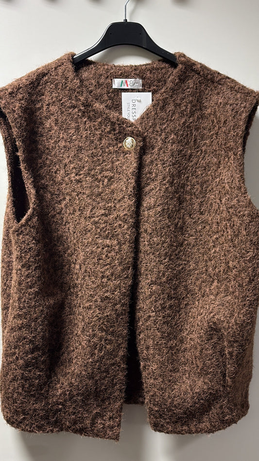 SunnyKate Cozy Weste Milano – Braun | Gr. 34–38/40