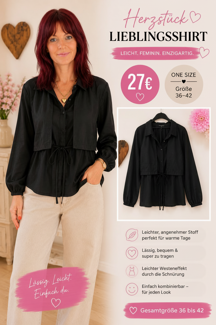 🖤 Black Breeze Bluse
 Gr. 36-42
