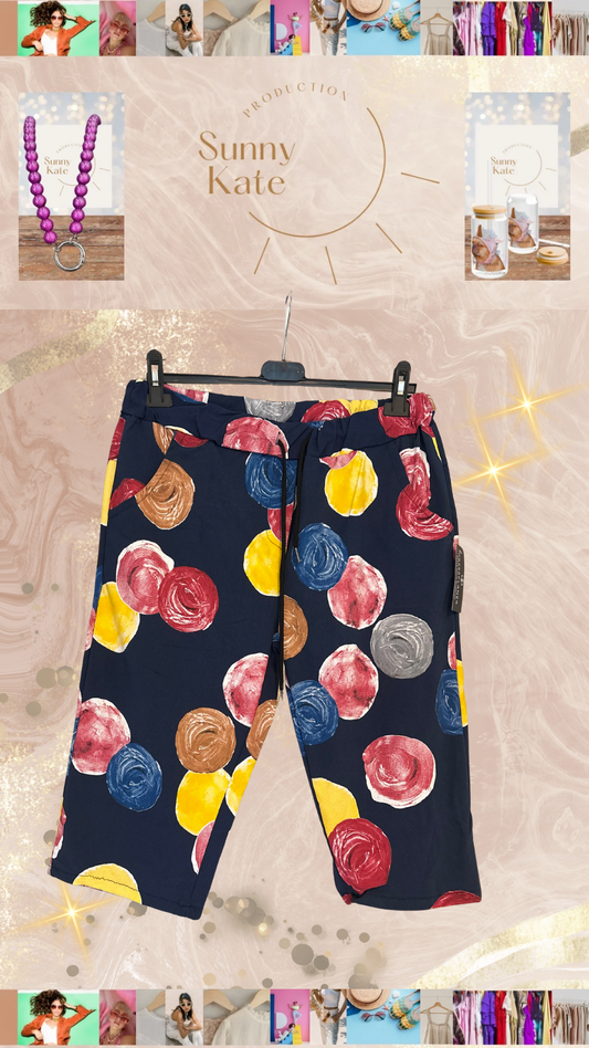 „Color Pop“ Stretch Shorts Damen – Bunte Sommerhose Gr. 42–48