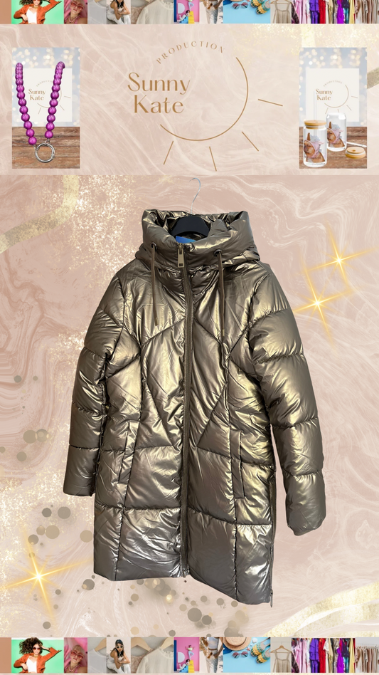 Frost & Shine“ Metallic Coat Gr. S 36/38