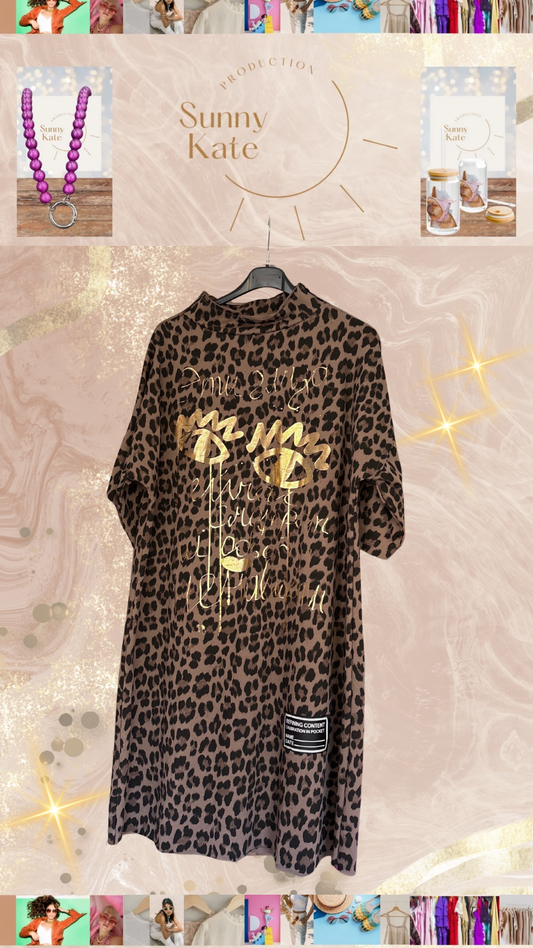 Sunny Kate „Wild Eyes“ Leo Tunic Dress  Onesize Gr. 36-42/44