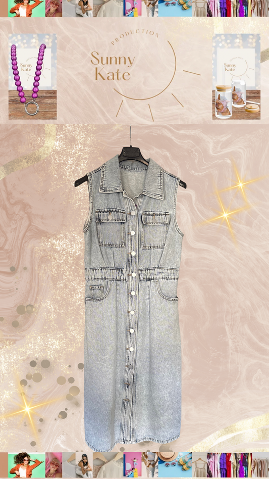 Casual Chic Denim Dress 36/38/40