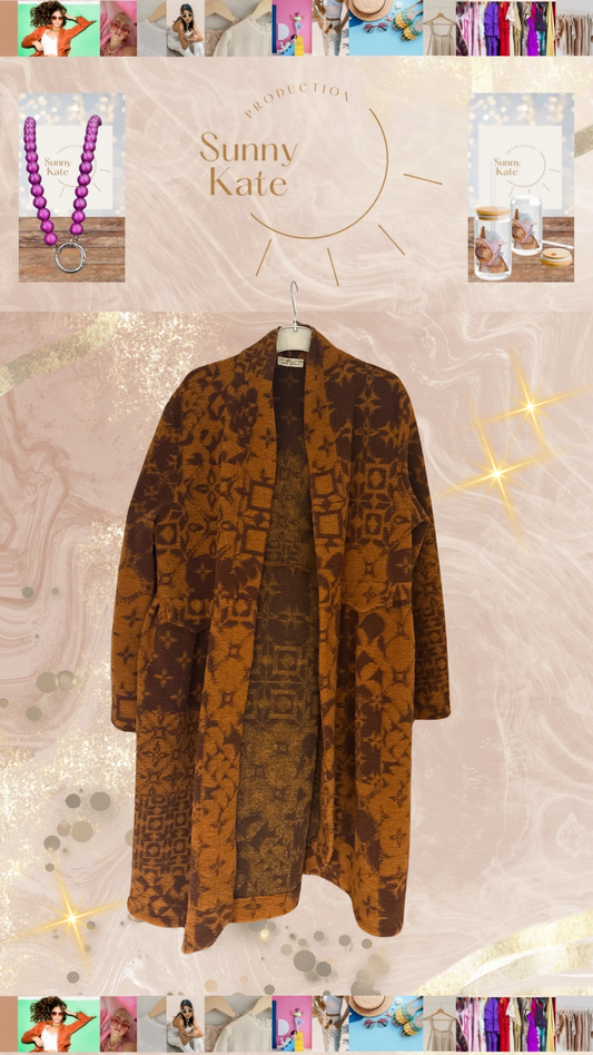 Rustic Chic Wool Coat 
Onesize Gr. 36-42