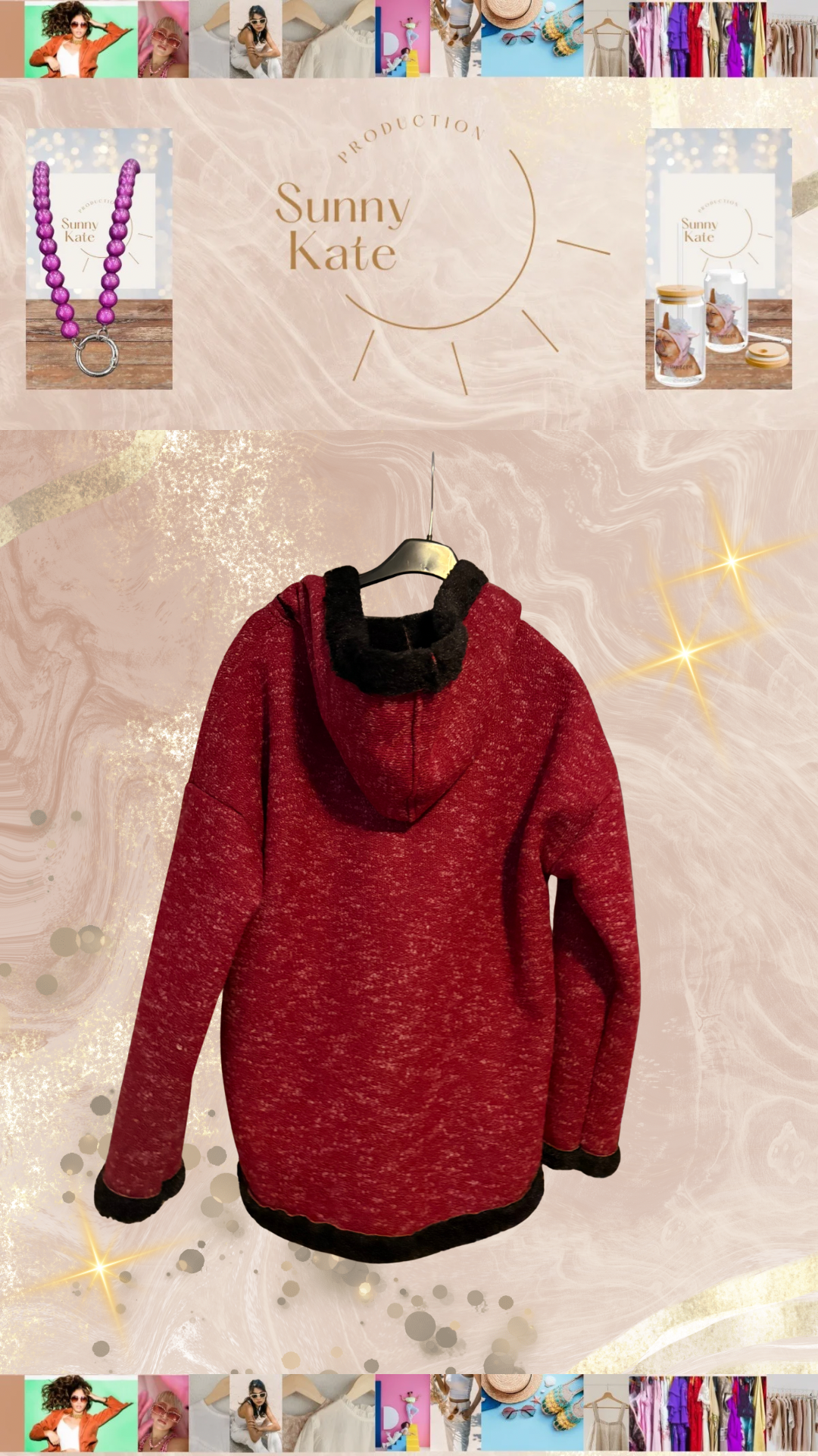 Kuscheljacke „Autumn Dream“ 🍁

Farben: Schwarz – Rot – Olivgrün
Größe: 36–40