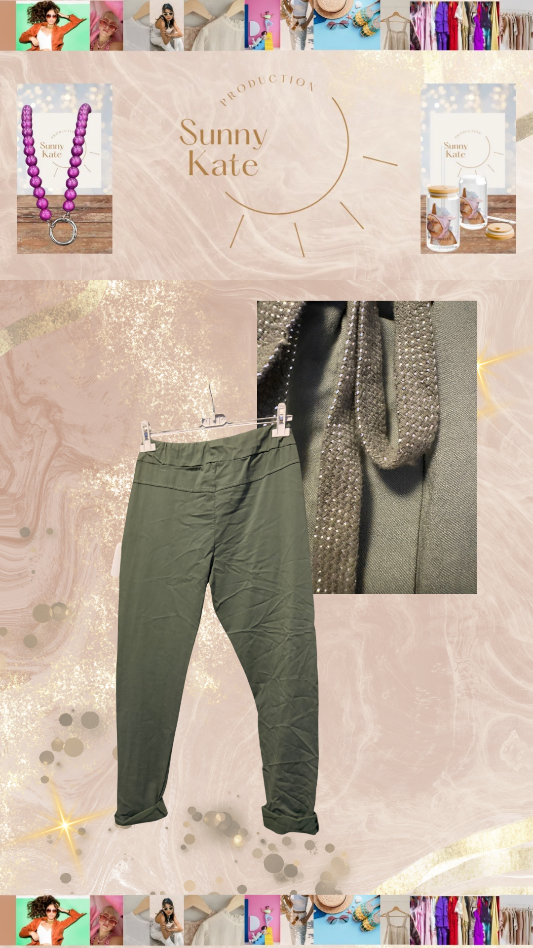 Cargo Glam Jogger Khaki