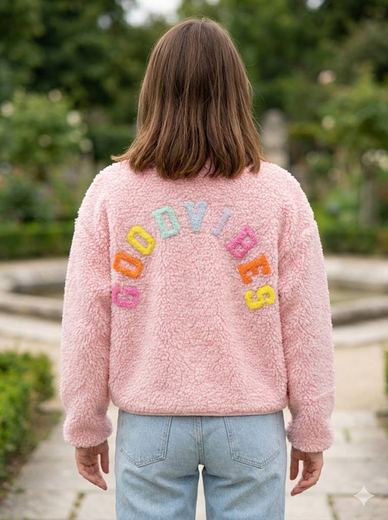 Plüschjacke mit Botschaft